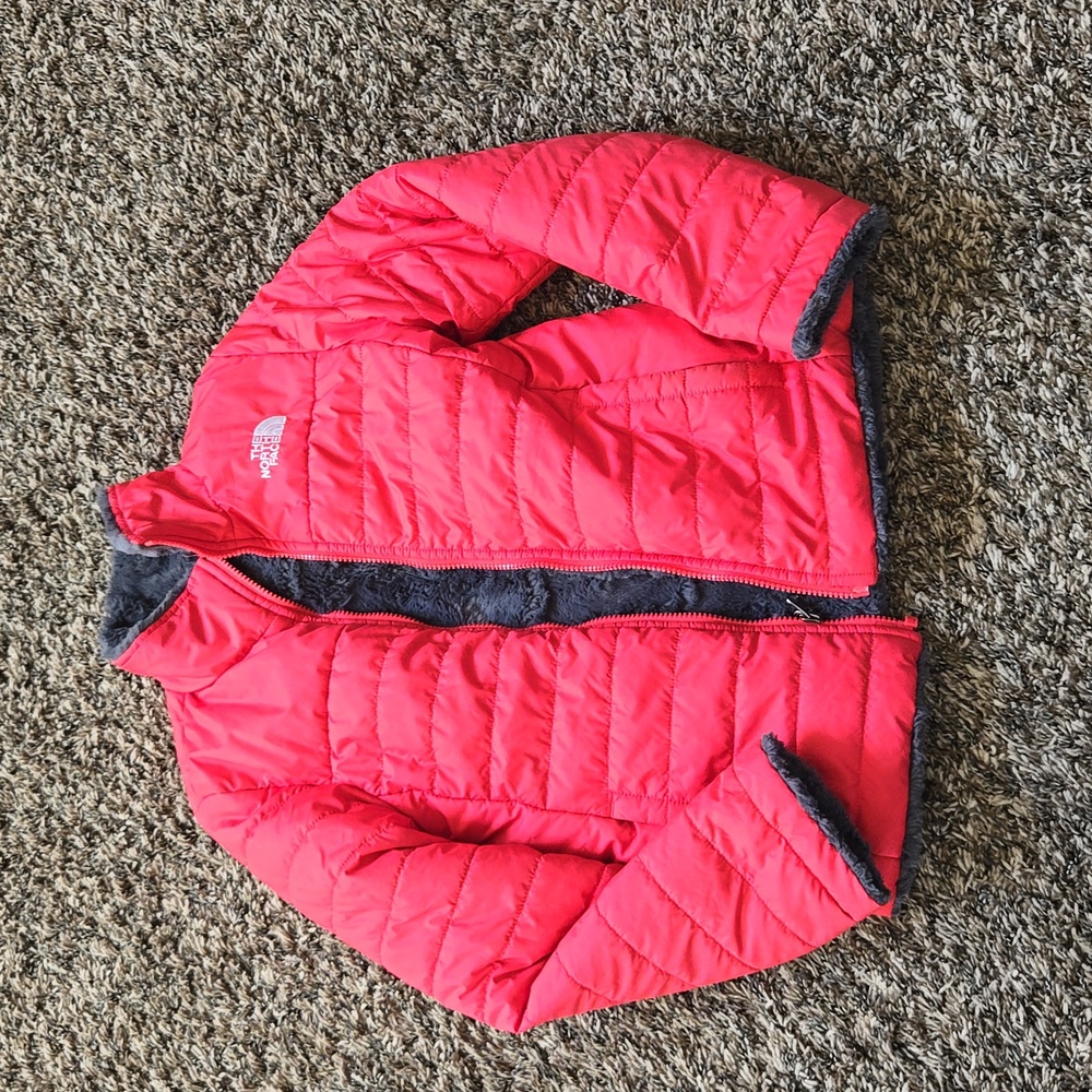 COPY - North Face Coat Girls Size M/10 Reversal Pink and Gray